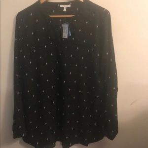 Black long sleeve blouse